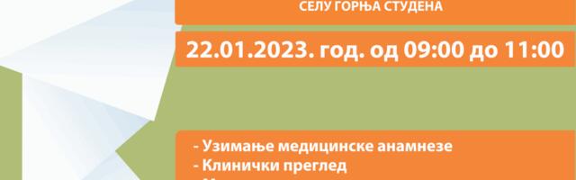 Za meštane sela Gornja Studenta organizovana akcija „Približimo se pacijentima“