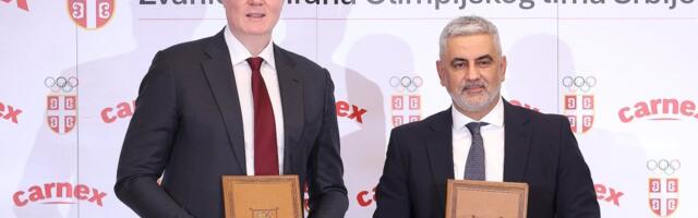 Carnex zvanična hrana Olimpijskog tima Srbije u Olimpijskom ciklusu Los Anđeles 2028