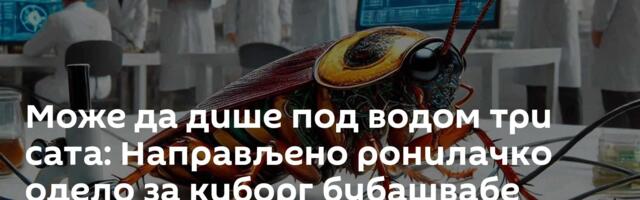Може да дише под водом три сата: Направљено ронилачко одело за киборг бубашвабе /фото/