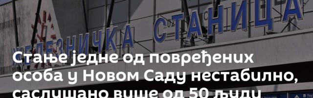 Стање једне од повређених особа у Новом Саду нестабилно, саслушано више од 50 људи због трагедије