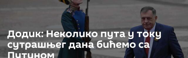 Додик: Неколико пута у току сутрашњег дана бићемо са Путином