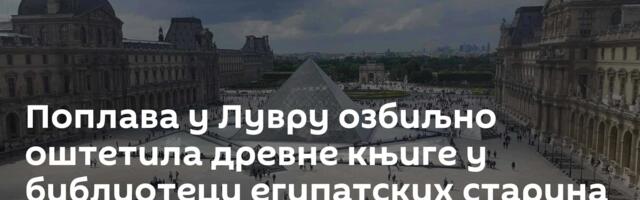 Поплава у Лувру озбиљно оштетила древне књиге у библиотеци египатских старина /фото/