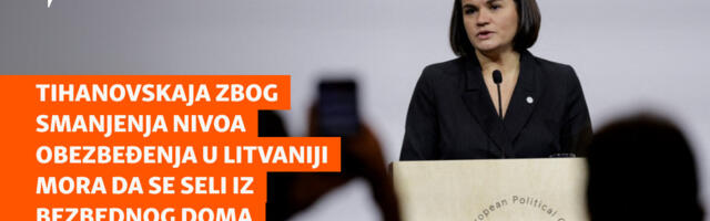 Tihanovskaja zbog smanjenja nivoa obezbeđenja u Litvaniji mora da se seli iz bezbednog doma
