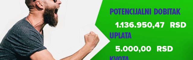 LUDI TIKET, sreda, 1.136.950 dinara: Englez sa Ledina