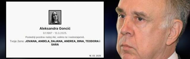 TUŽNA ČITULJA ZA ĆERKU Buleta Goncića - ONE SU JOJ UPUTILE POSLEDNJI POZDRAV!