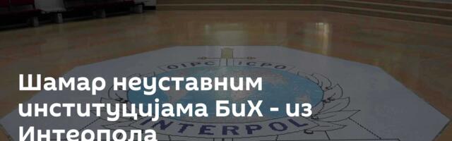 Шамар неуставним институцијама БиХ - из Интерпола