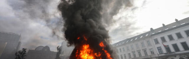 Немири током протеста пољопривредника у Бриселу, велика материјална штета