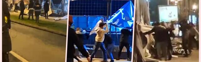 NOVO BLOKADERSKO LUDILO U BEOGRADU! Sve ih je manje, a sve su nasilniji: Šačica nasilnika krši i lomi park Ušće - pogledajte kako ruše sve pred sobom (VIDEO)