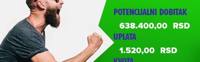 LUDI TIKET, petak, 638.400 dinara: Au, kakav dubl!