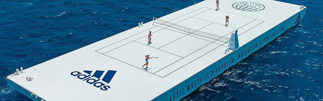 Teniski teren od recikliranih materijala u sred okeana