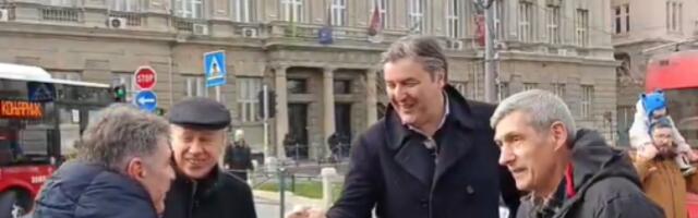 Dali podršku blokaderima: Đokić, Bodiroga i Dugalić snimljeni u centru Beograda