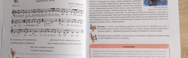 Otkud pevačica Snežana Đurišić u udžbeniku za muzičko?