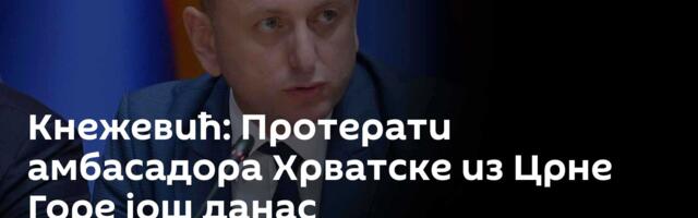 Кнежевић: Протерати амбасадора Хрватске из Црне Горе још данас