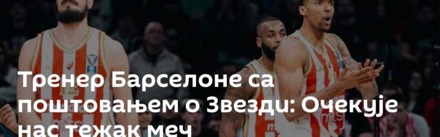 Тренер Барселоне са поштовањем о Звезди: Очекује нас тежак меч