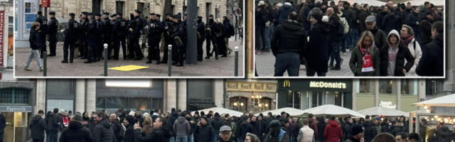 (FOTO/VIDEO) Policija okupirala Lil: Navijači Zvezde se okupljaju na trgu, pogledajte atmosferu uoči meča