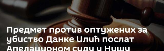 Предмет против оптужених за убиство Данке Илић послат Апелационом суду у Нишу