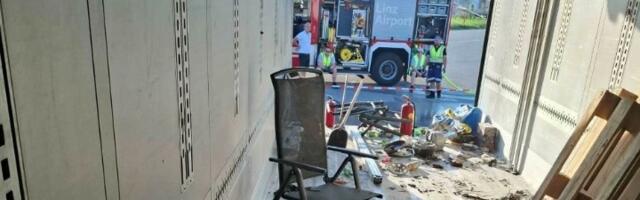 (FOTO) Prve slike eksplozije u kojoj je povređeno 7 kamiondžija iz Srbije