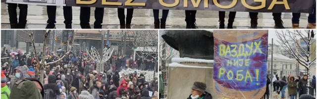 GRAĐANI NA ULICAMA Protest protiv zagađenja u Beogradu (VIDEO)