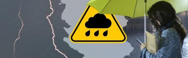RHMZ IZDAO HITNO UPOZORENJE ZA CELU SRBIJU! Opasno vreme - kiša, vetar, grmljavina, ali i visoke temperature!