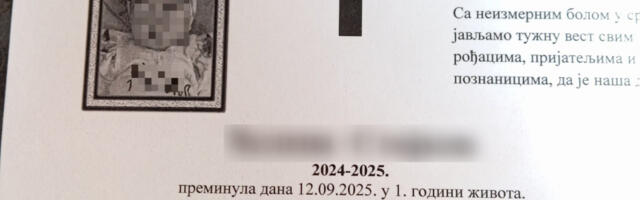 NAJTUŽNIJA UMRLICA Ovo je beba koja je stradala u Laćarku (FOTO)