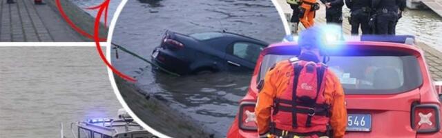 IZVUČEN AUTOMOBIL KOJI JE SLETEO U DUNAV! Pogledajte kako je izgledala akcija! (FOTO, VIDEO)