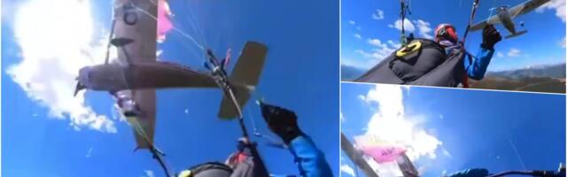 JEZIVA SCENA IZNAD ALPA! Avion velikom brzinom udario u ženu padobranca, objavljen dramatičan snimak! (VIDEO)