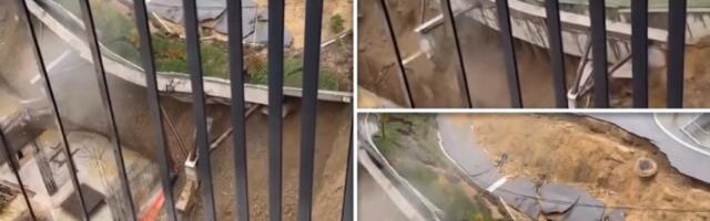 Počela sanacija štete nakon obrušavanja dela puta u Kragujevcu