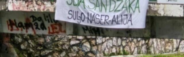 BLOKADERI BI I SANDŽAK VAN SRBIJE! Jezivi transparenti u Novom Pazaru - maske su pale! (FOTO)