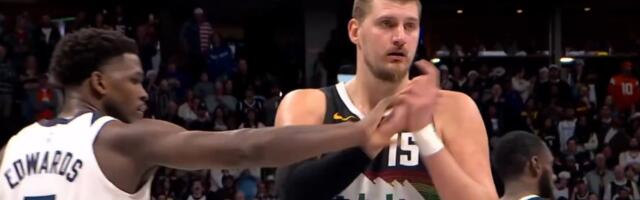 Edvards igrao prljavo, pa se pravio lud - ali onda mu je Jokić sve "naplatio" /VIDEO/