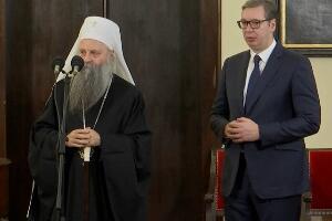 Патријарх Порфирије после састанка са Вучићем: Морамо учинити све да се по сваку цену сачува мир