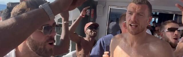 Ludi provod na jahti: Džeko i Katić u transu, a tek da vidite ko im je puštao muziku! /VIDEO/