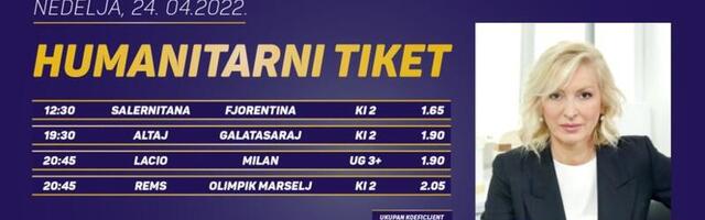 Humanitarni tiket u podne: Olivera Kovačević tipuje za Fondaciju Tijana Jurić