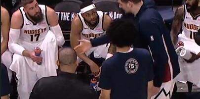 JOKIĆ PONOVO PREUZEO ULOGU TRENERA! Pogledajte kako Srbin "zavodi red" tokom tajm-auta! Niko ne sme da pisne dok Nikola priča! (VIDEO)