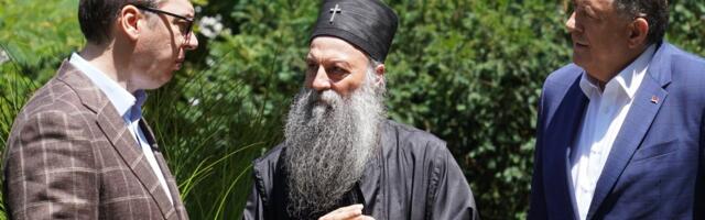 Počeo sastan Vučića sa patrijarhom Porfirijem i Miloradom Dodikom! (FOTO)