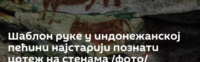 Шаблон руке у индонежанској пећини најстарији познати цртеж на стенама /фото/