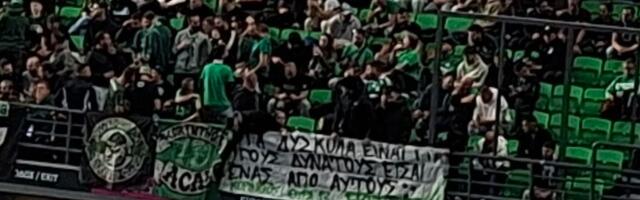Navijači Panatinaikosa pred meč sa Zvezdom okačili transparent sa jasnom porukom: "Teška vremena..."