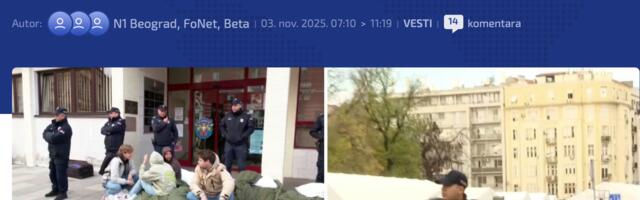 Incidenti ispred skupštine na skupu podrške Dijani Hrki, u ponedeljak mirnije