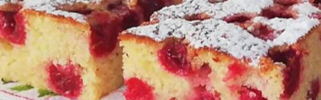 Recept za žuti kolač sa višnjama koji smo svi jeli u detinjstvu! Lagan, kisi, savršen za velike vrućine, a i decu