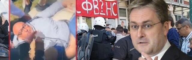 "SRAMOTNO JE DA GRUPA NASILNIKA KUKAVIČKI NASRĆE NA DEKANA!" Ministar Nikola Selaković najoštrije osudio divljanje ispred DIF!