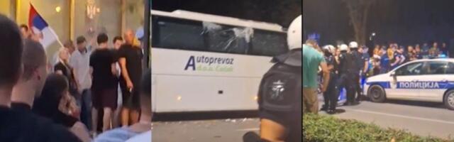 Čačani prvo jurili SNS-ovce po gradu, pa im blokirali autobuse (VIDEO)