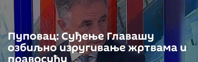 Пуповац: Суђење Главашу озбиљно изругивање жртвама и правосуђу