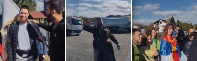 Student sa nanogvicom izašao da pozdravi studente iz Novog Pazara koji pešače za NS (VIDEO)