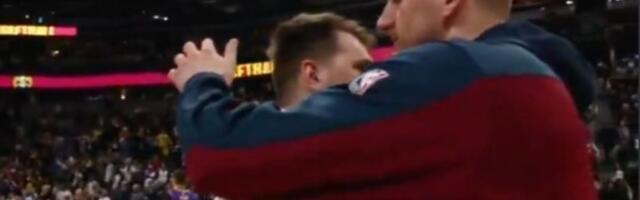 Zagrljaj Jokića i Dončića oduševio NBA ligu (VIDEO)