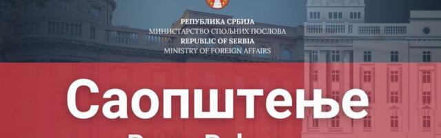 MSP Srbije odgovorio Podgorici: Poštujemo Crnu Goru, očekujemo isto