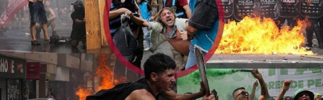 PROTEST PROTIV REFORME RADA PRETVOREN U HAOS! Više od 30 UHAPŠENIH ispred Nacionalnog kongresa, policija reagovala SILOM! (FOTO)