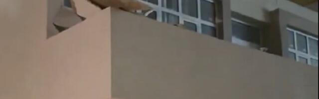 Otpala fasada sa Doma zdravlja u Čačku (VIDEO)