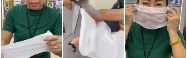 Kako napraviti masku od vlažne maramice? (VIDEO)