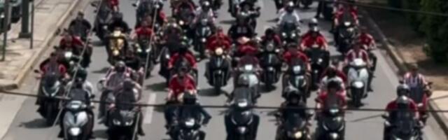 Motorizovani korteo Gate 7 krenuo ka OAKA areni: Invazija navijača Olimpijakosa na kraj Panatinaikosa pred F4!