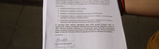 STUDENTSKA PETICIJA: Da ne biramo između izolacije i budžeta