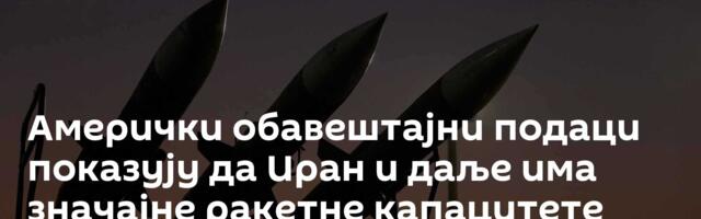 Амерички обавештајни подаци показују да Иран и даље има значајне ракетне капацитете
